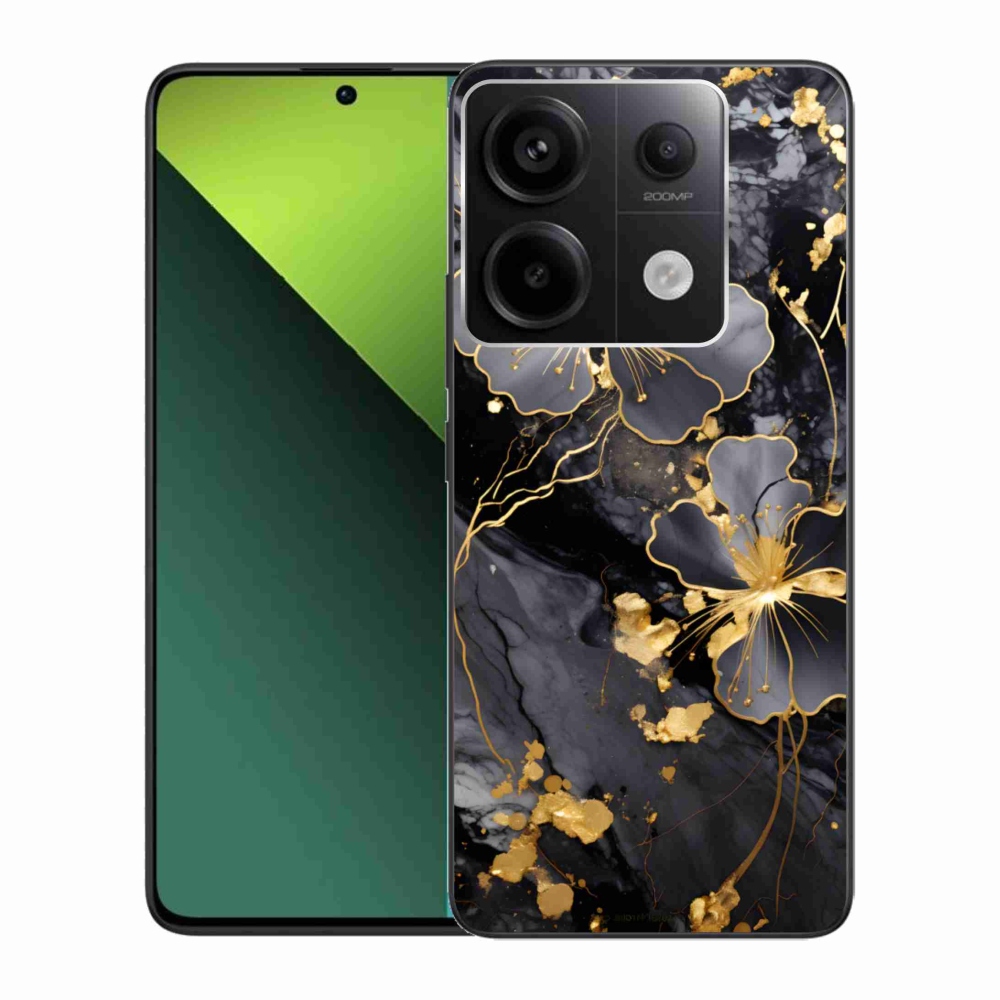 Gél borítás mmCase a Xiaomi Redmi Note 13 Pro 5G/Poco X6 5G számára - arany virágok