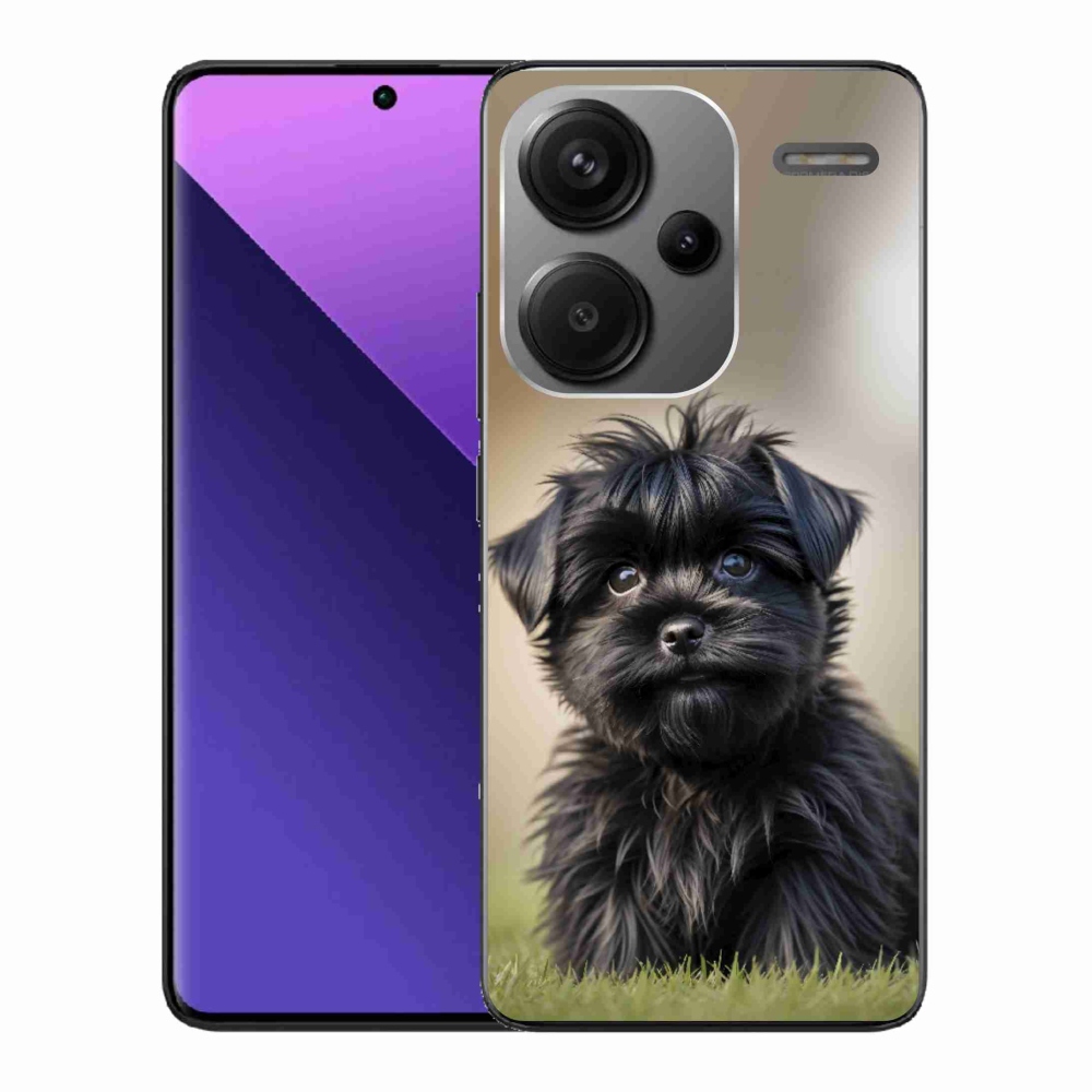 Gél borítás mmCase a Xiaomi Redmi Note 13 Pro+ 5G számára - aranyos fekete kutya