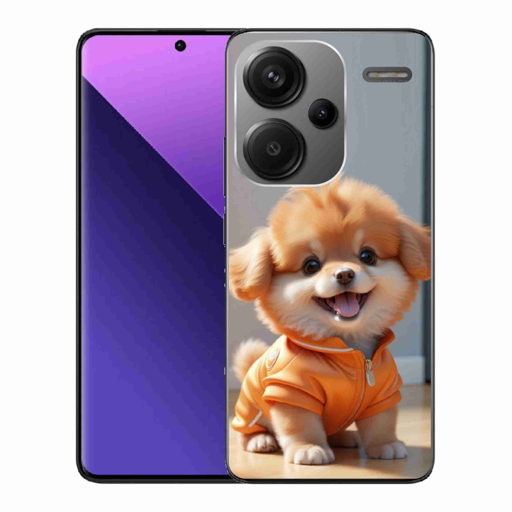Gél borítás mmCase a Xiaomi Redmi Note 13 Pro+ 5G számára - aranyos pomerániai pulóverben
