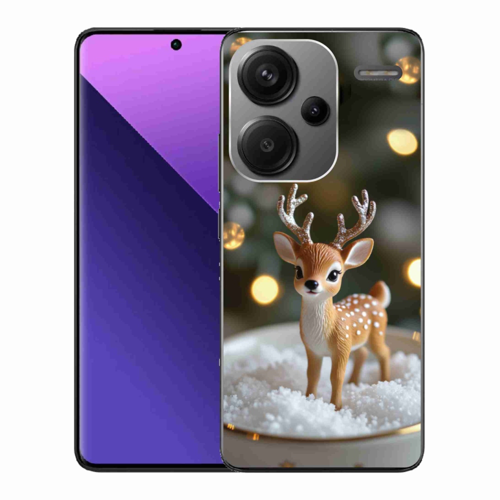 Gél borítás mmCase a Xiaomi Redmi Note 13 Pro+ 5G számára - aranyos karácsonyi szarvasok
