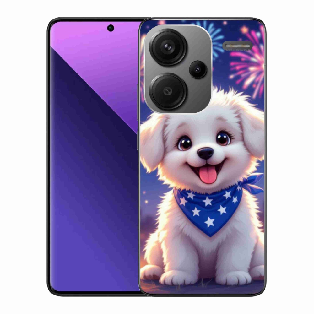 Gél borítás mmCase a Xiaomi Redmi Note 13 Pro+ 5G - ünnepi kölyökkutyakölyökhöz