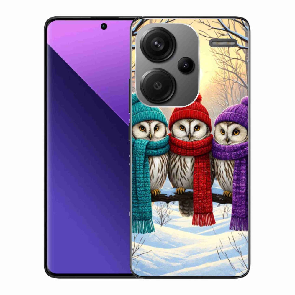 Gél borítás mmCase a Xiaomi Redmi Note 13 Pro+ 5G számára - bagoly barátok