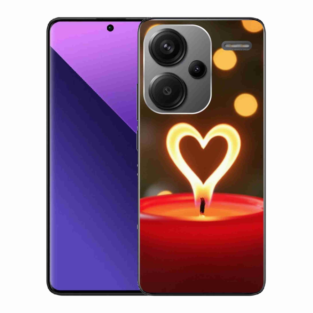 Gél borítás mmCase a Xiaomi Redmi Note 13 Pro+ 5G - láng szíve számára