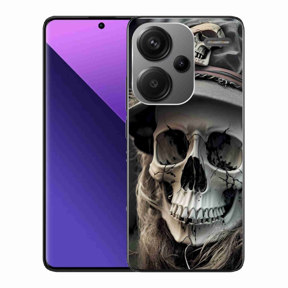 Gél borítás mmCase a Xiaomi Redmi Note 13 Pro+ 5G számára - sötét koponya
