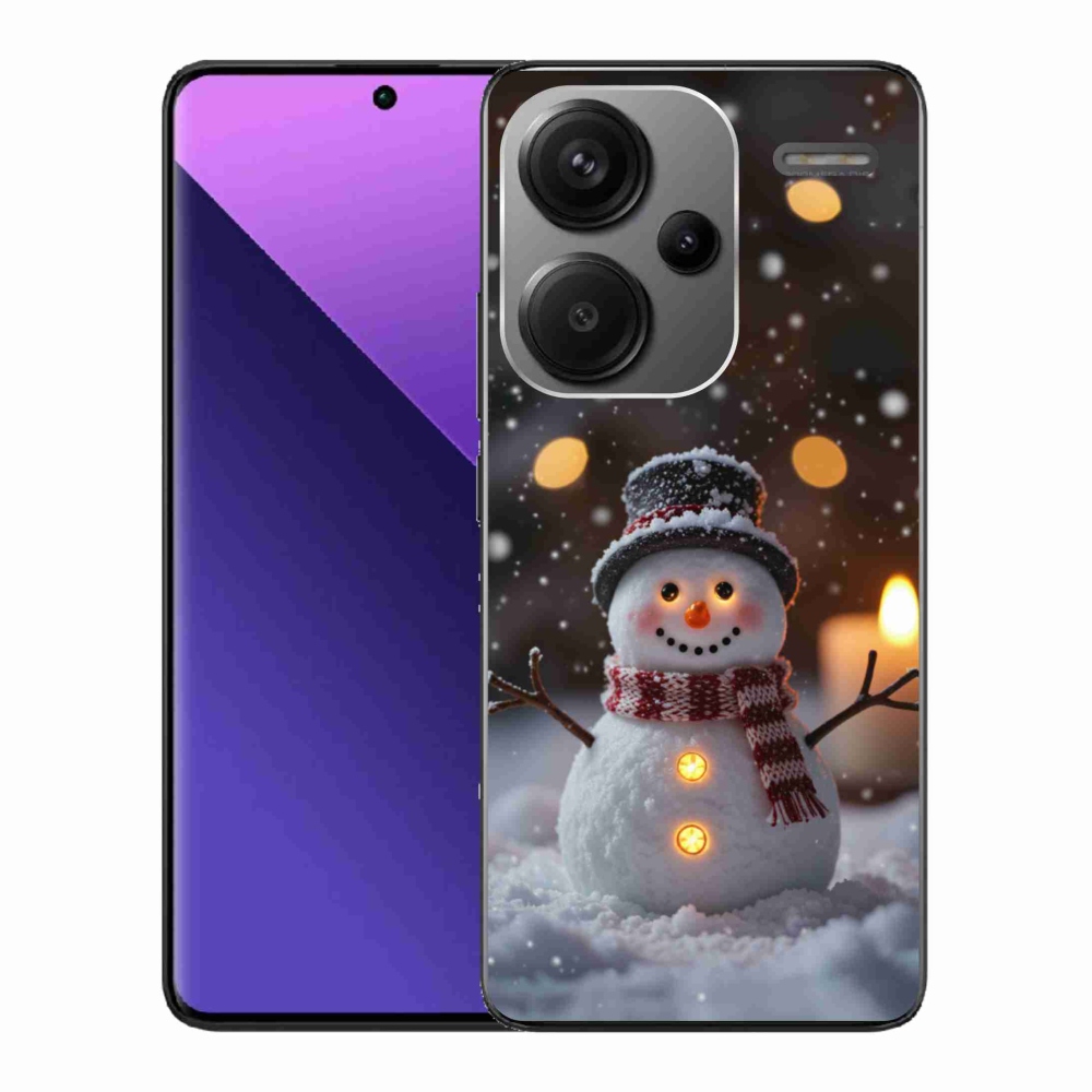 Gél borítás mmCase a Xiaomi Redmi Note 13 Pro+ 5G - boldog hóemberhez