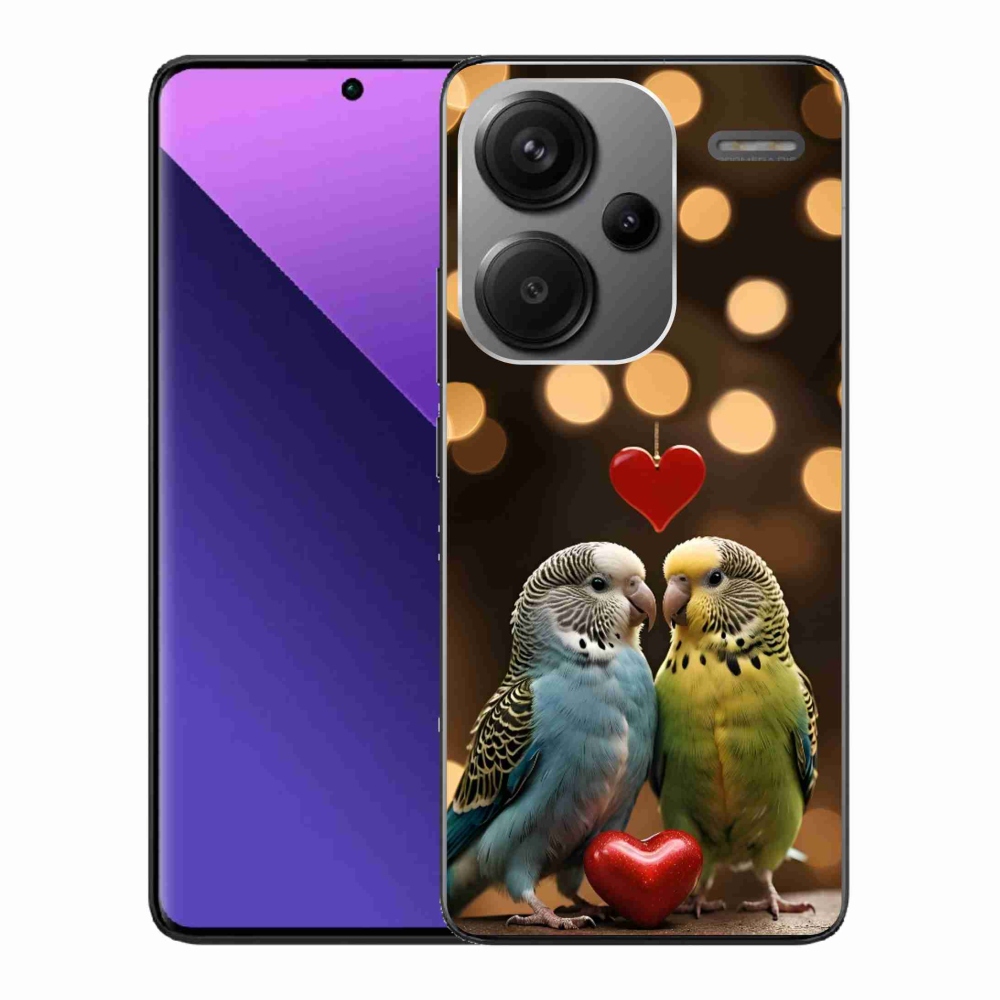 Gél borítás mmCase a Xiaomi Redmi Note 13 Pro+ 5G számára - szerelmes papagájok