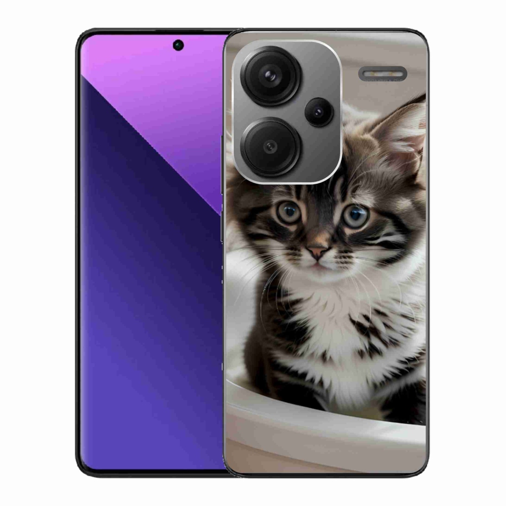 Gél borítás mmCase a Xiaomi Redmi Note 13 Pro+ 5G számára - kíváncsi cica