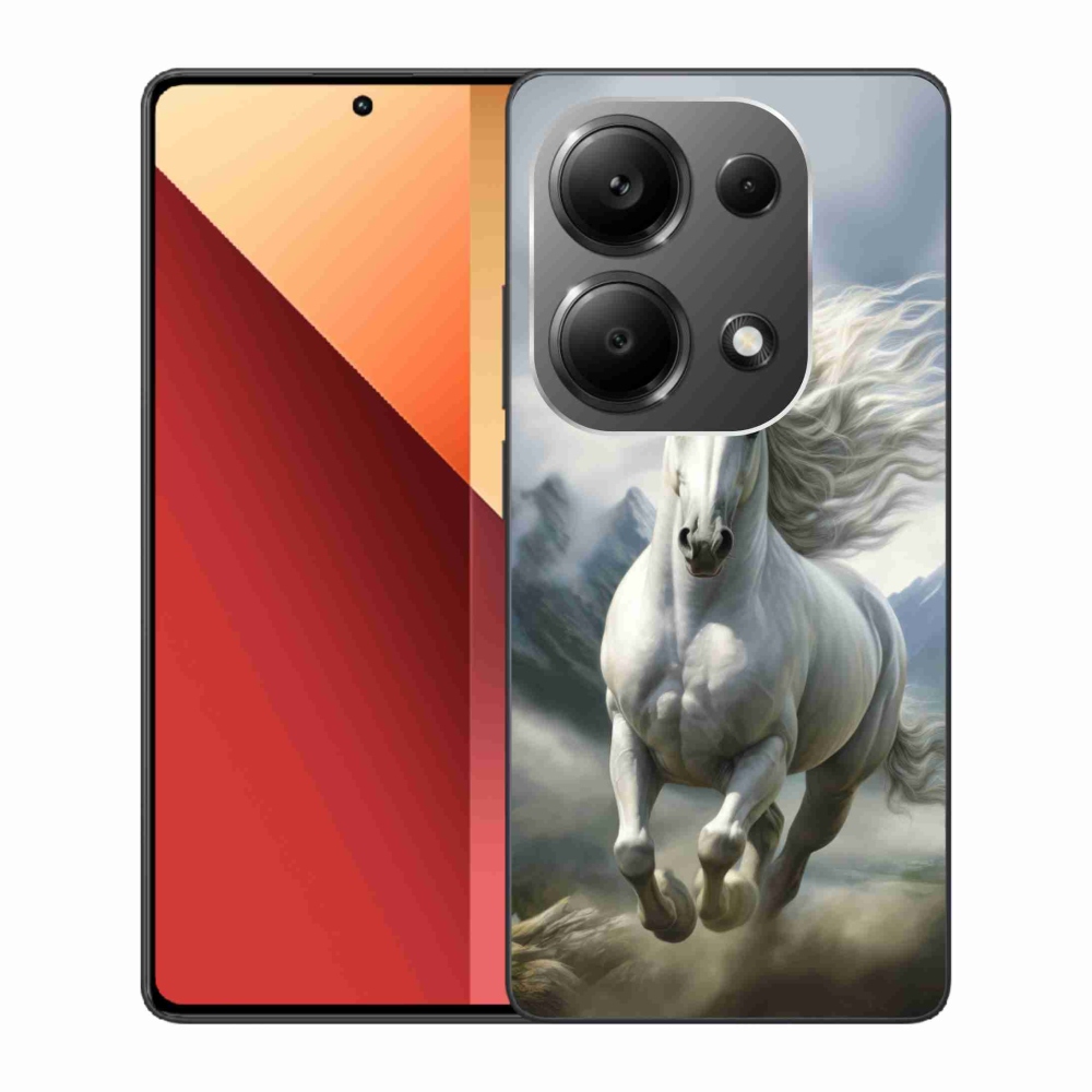 Gél borítás mmCase a Xiaomi Redmi Note 13 Pro/Poco M6 Pro - futó fehér ló 3