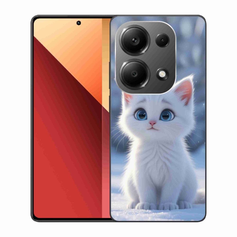 Gél borítás mmCase a Xiaomi Redmi Note 13 Pro/Poco M6 Pro számára - fehér cica 3