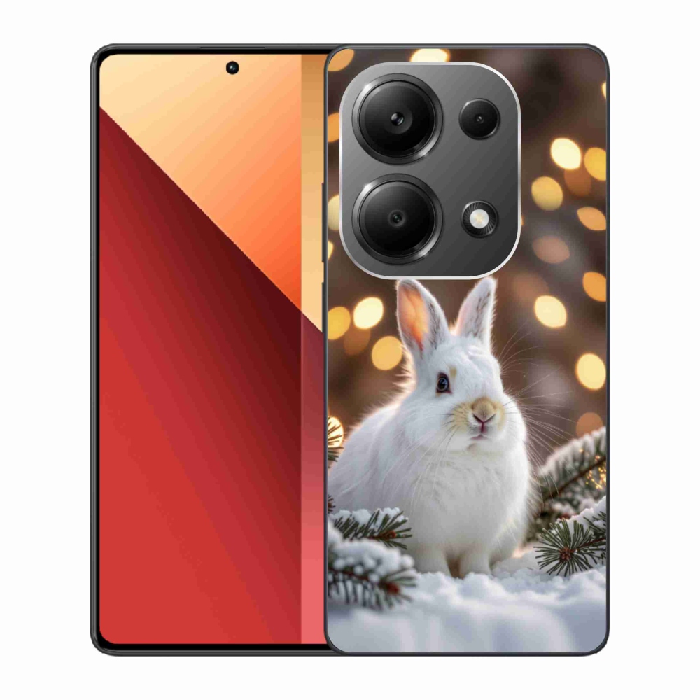 Gél borítás mmCase a Xiaomi Redmi Note 13 Pro/Poco M6 Pro - fehér nyúlhoz