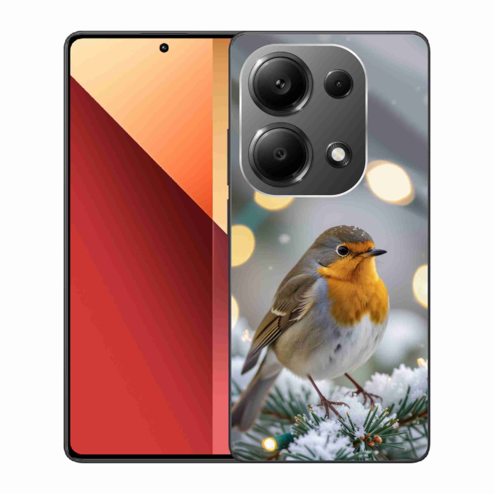 Gél borítás mmCase a Xiaomi Redmi Note 13 Pro/Poco M6 Pro számára - piros télen