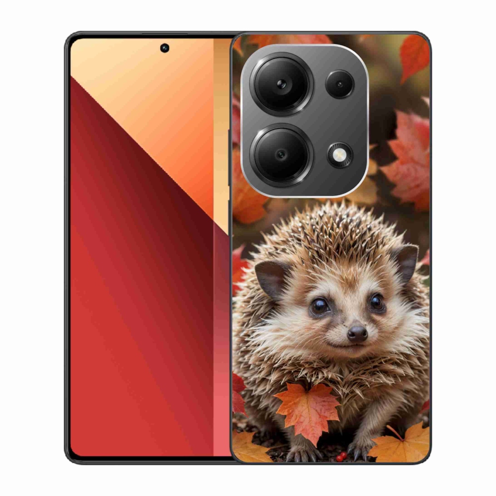Gél borítás mmCase a Xiaomi Redmi Note 13 Pro/Poco M6 Pro számára - sün a levelekben