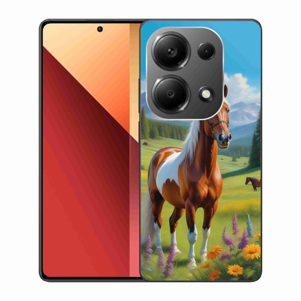 Gél borítás mmCase a Xiaomi Redmi Note 13 Pro/Poco M6 Pro számára - ló a réten