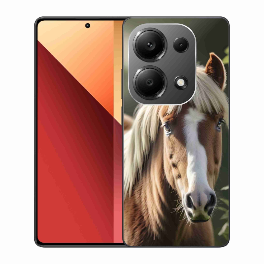Gél borítás mmCase a Xiaomi Redmi Note 13 Pro/Poco M6 Pro számára - ló könnyű sörénnyel