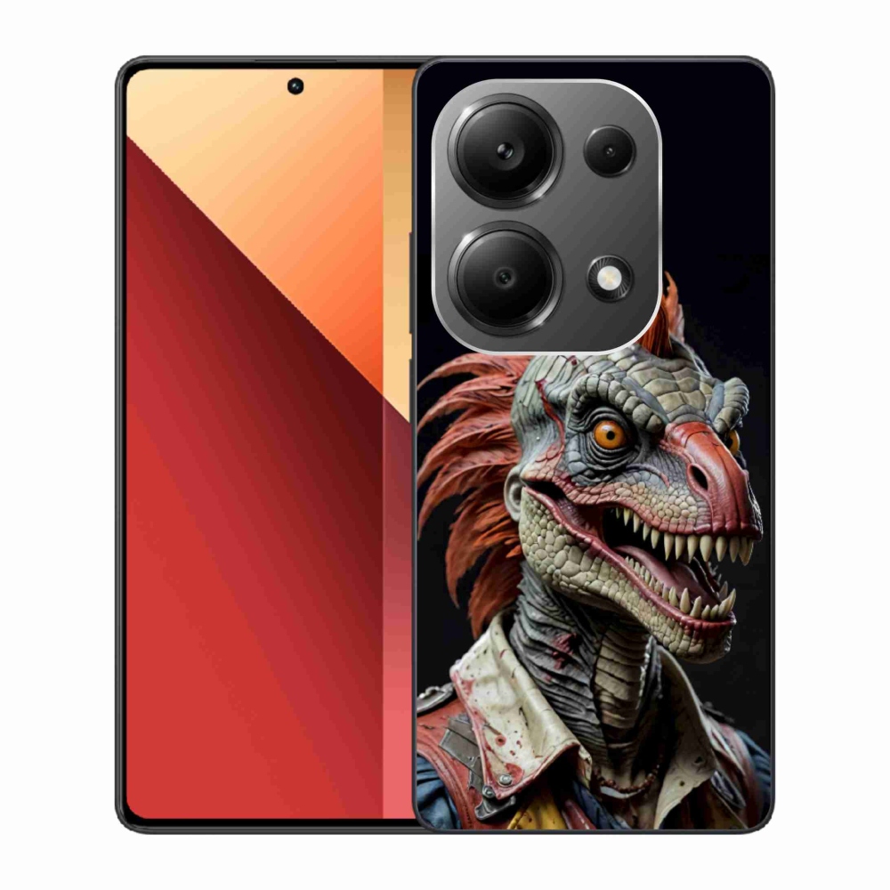 Zselés borítás mmCase a Xiaomi Redmi Note 13 Pro/Poco M6 Pro - punk dinoszauruszhoz