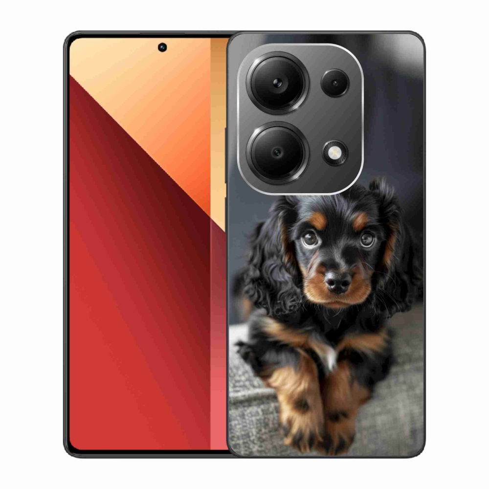 Gél borítás mmCase a Xiaomi Redmi Note 13 Pro/Poco M6 Pro számára - aranyos hosszú szőrű tacskó