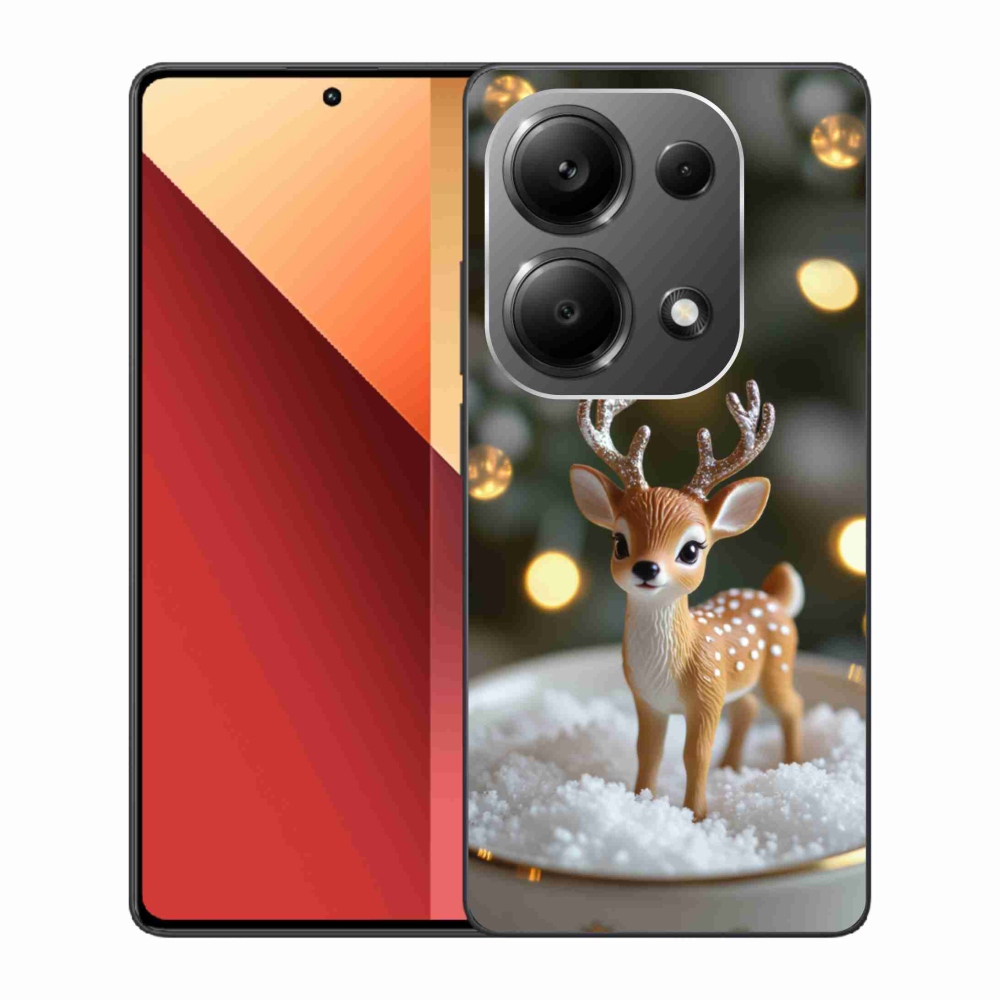 Gél borítás mmCase a Xiaomi Redmi Note 13 Pro/Poco M6 Pro számára - aranyos karácsonyi szarvasok