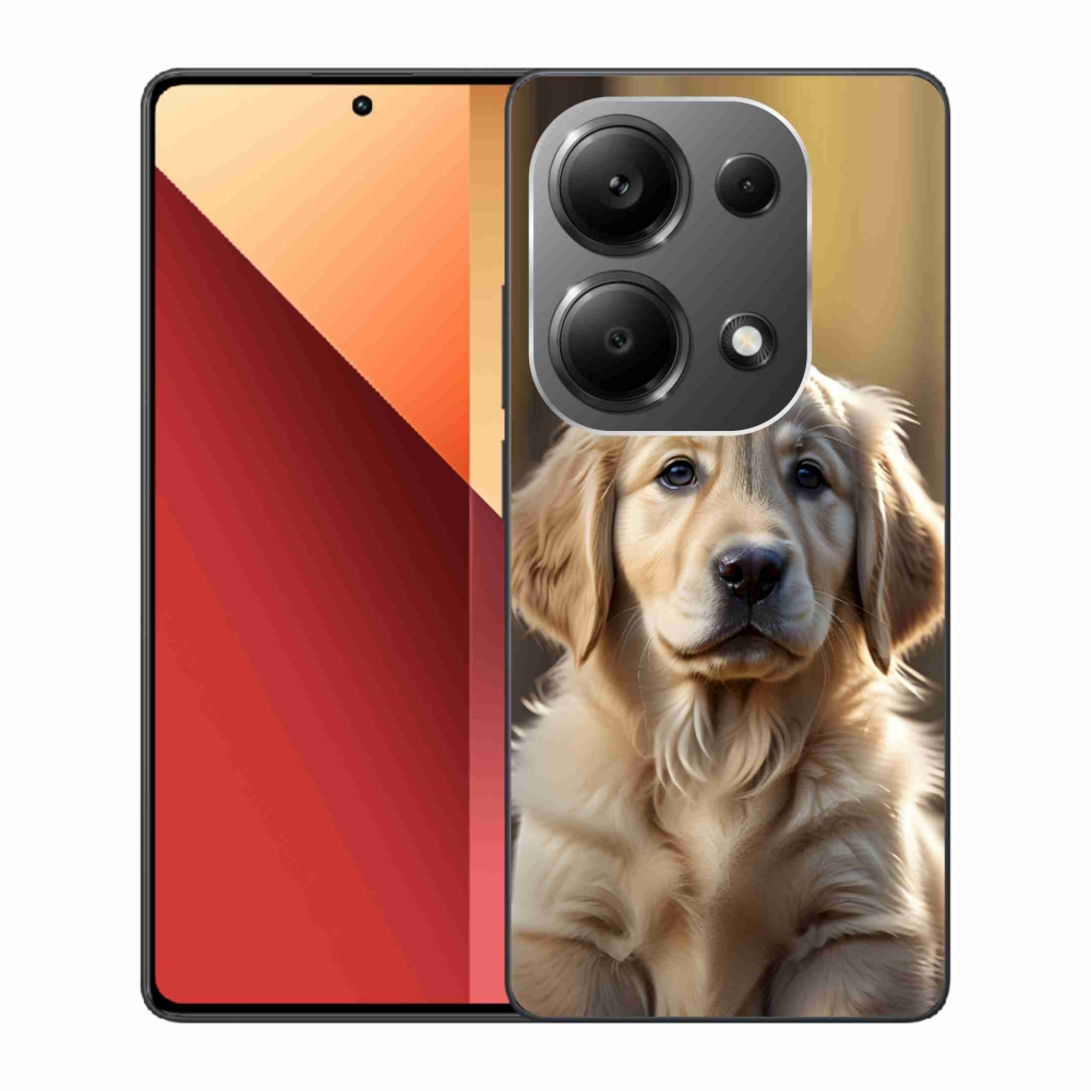 Gél borítás mmCase a Xiaomi Redmi Note 13 Pro/Poco M6 Pro - aranyos arany retrieverhez