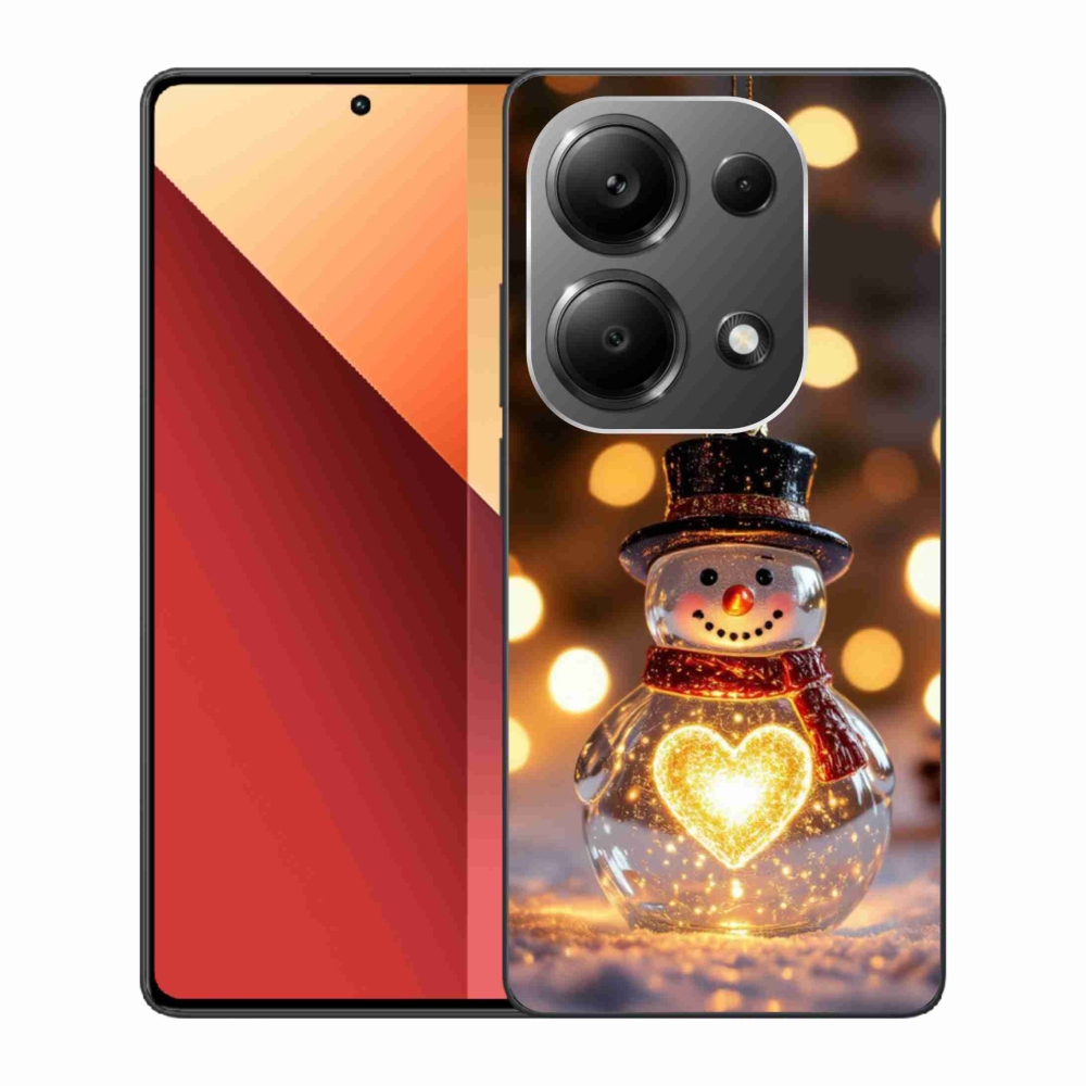 Gél borítás mmCase a Xiaomi Redmi Note 13 Pro/Poco M6 Pro - karácsonyi hóemberhez