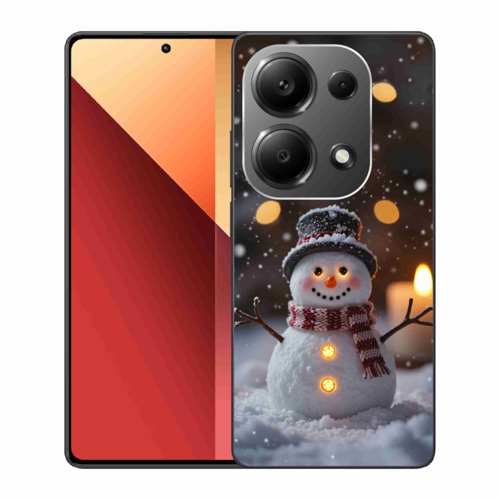 Gél borítás mmCase a Xiaomi Redmi Note 13 Pro/Poco M6 Pro - boldog hóemberhez