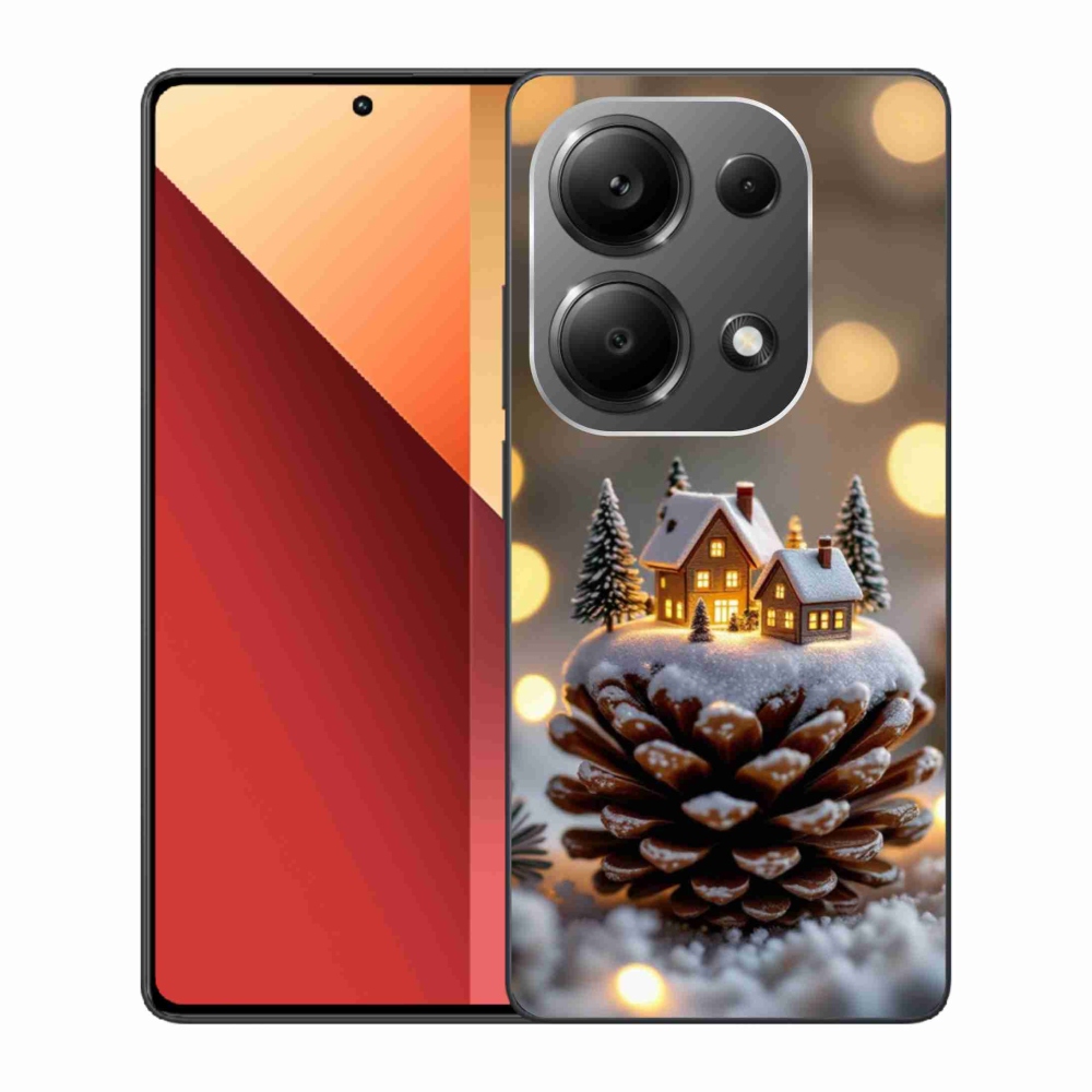 Gél borítás mmCase a Xiaomi Redmi Note 13 Pro/Poco M6 Pro - téli falu számára