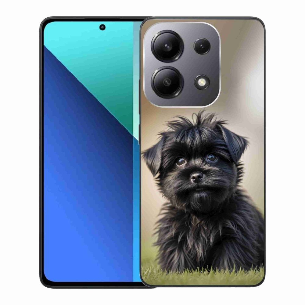 Gél borítás mmCase a Xiaomi Redmi Note 13-hoz - aranyos fekete kutya