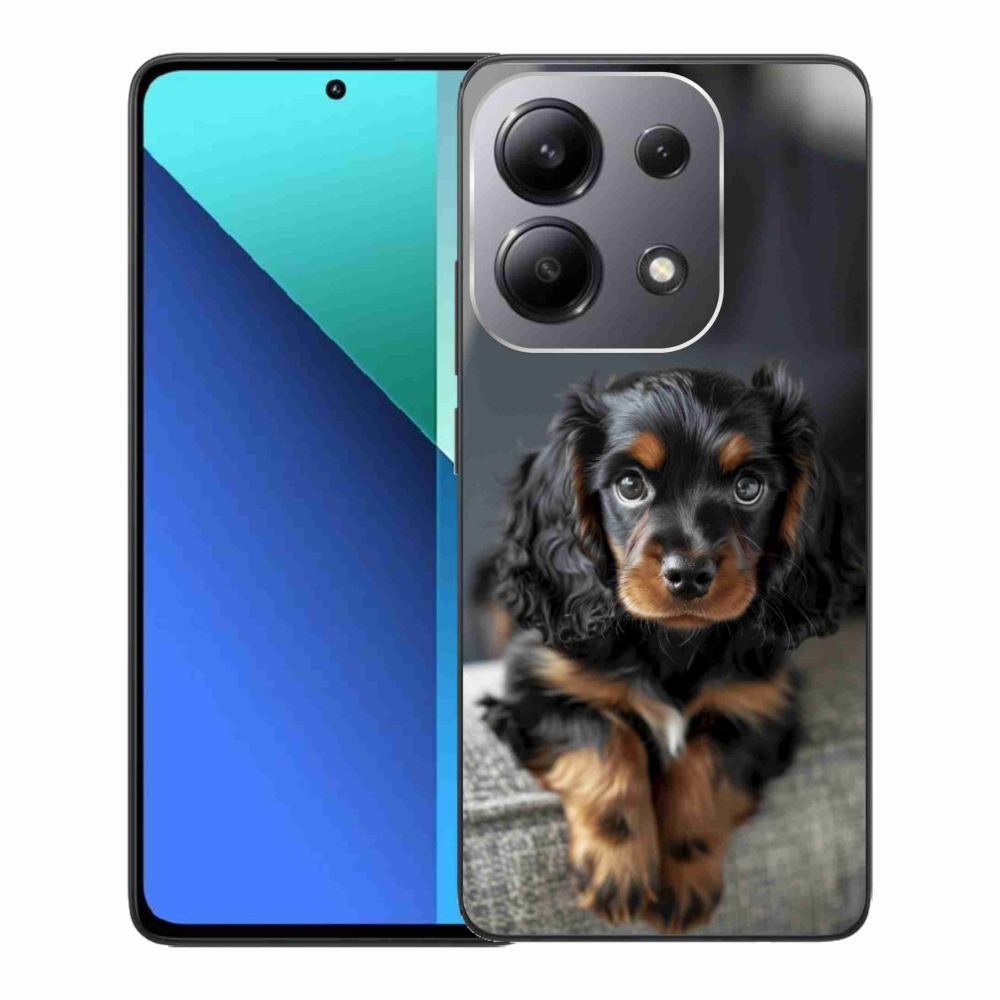 Gél borítás mmCase a Xiaomi Redmi Note 13-hoz - aranyos hosszú szőrű tacskó
