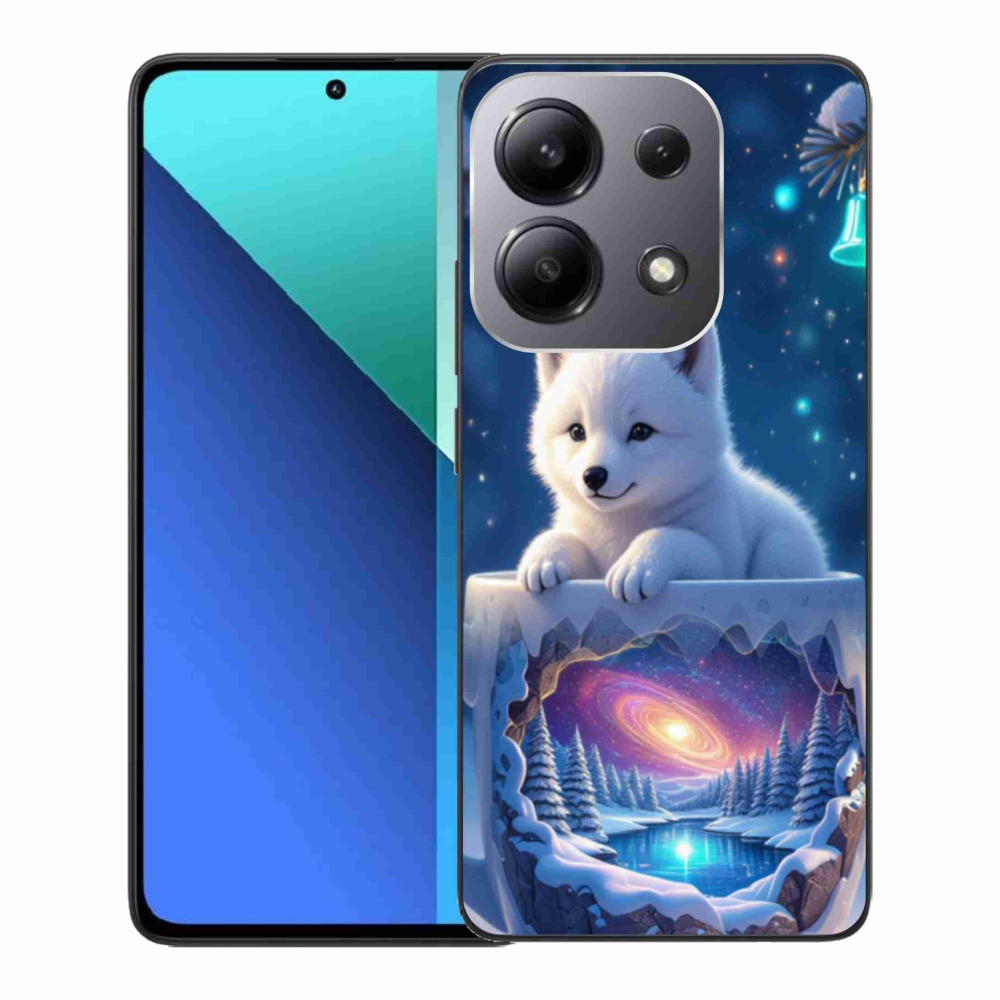 Gél borítás mmCase a Xiaomi Redmi Note 13-hoz - Karácsonyi kölyökkutyakölyök