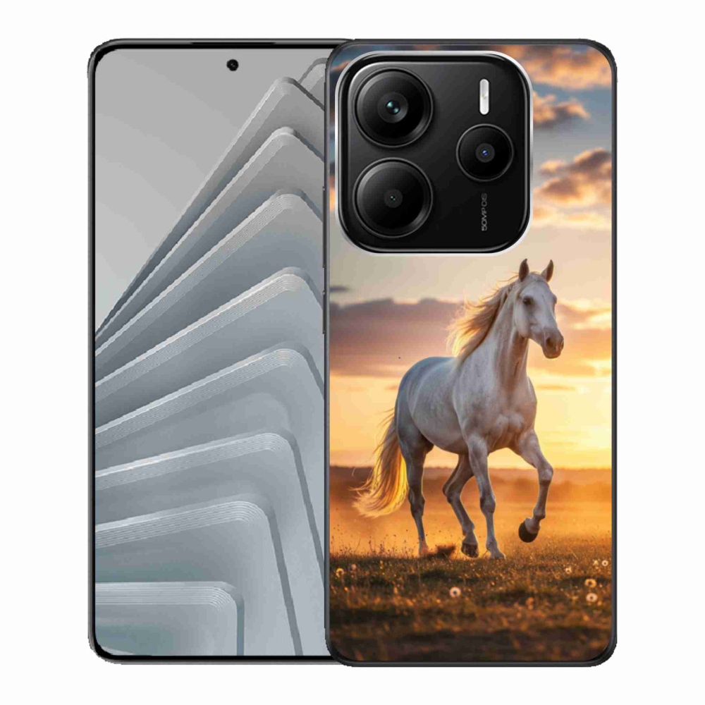 Gél borító mmCase a Xiaomi Redmi Note 14 5G - futó fehér ló 2