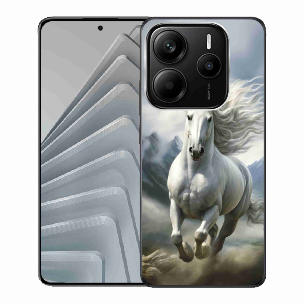 Gél borító mmCase a Xiaomi Redmi Note 14 5G - futó fehér ló 3