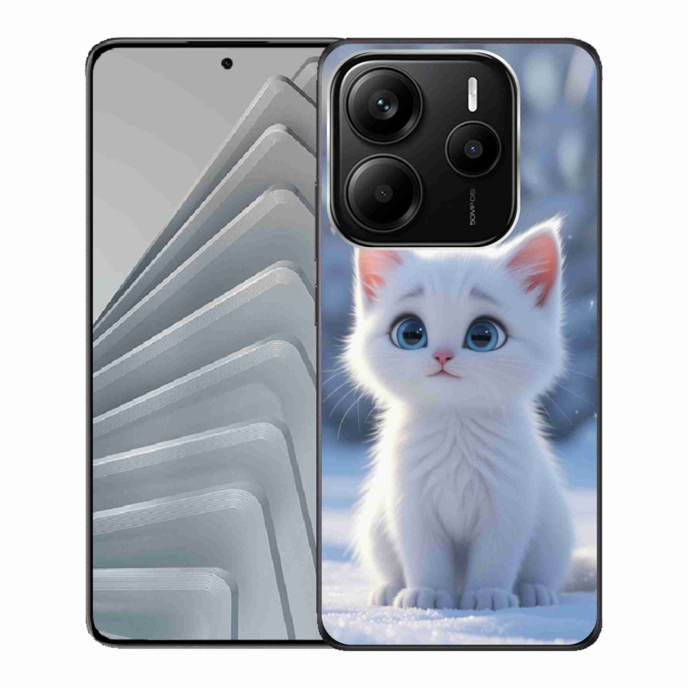 Gél borítás mmCase a Xiaomi Redmi Note 14 5G-hez - fehér cica 3