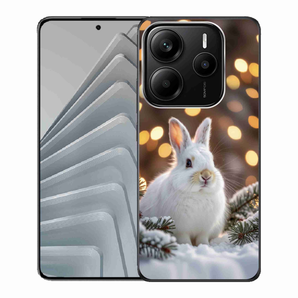 Gél borítás mmCase a Xiaomi Redmi Note 14 5G-hez - fehér nyuszi