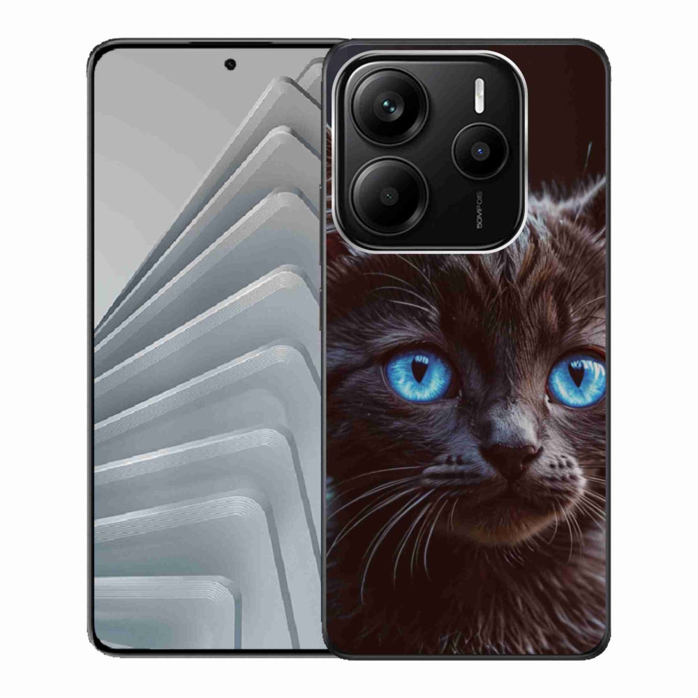 Gél borítás mmCase a Xiaomi Redmi Note 14 5G-hez - fekete cica 2