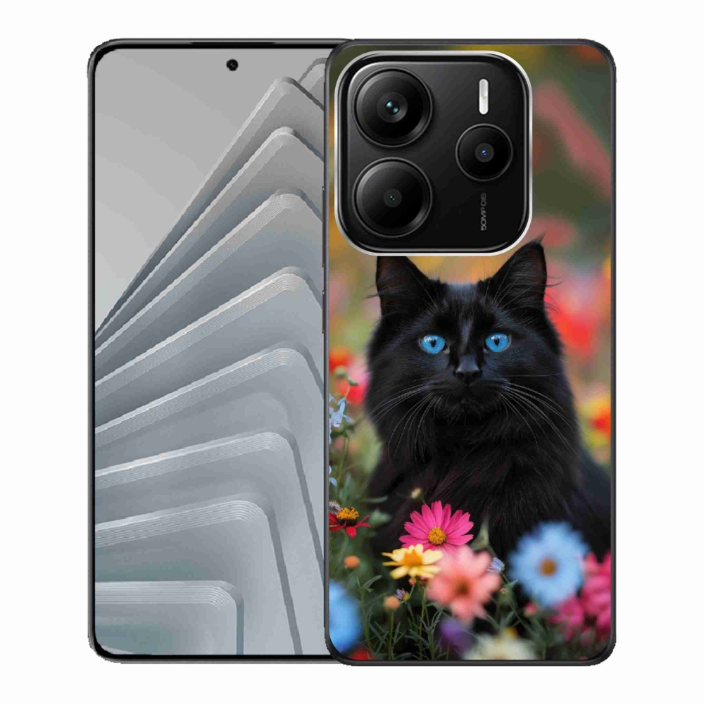 Gél borítás mmCase a Xiaomi Redmi Note 14 5G-hez - fekete cica 4