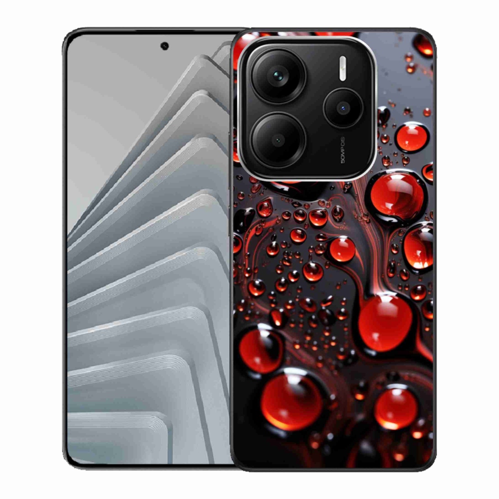 Gél borítás mmCase a Xiaomi Redmi Note 14 5G-hez - piros csepp 2