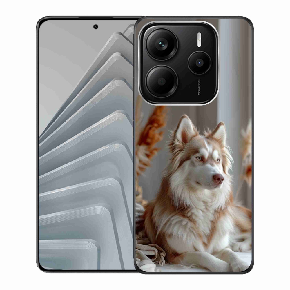 Gél borítás mmCase a Xiaomi Redmi Note 14 5G számára - csendes szibériai husky
