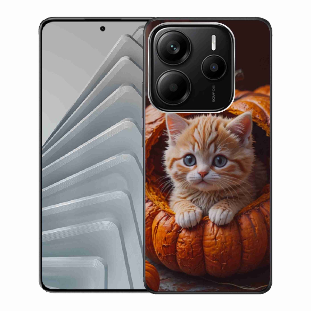 Gél borítás mmCase a Xiaomi Redmi Note 14 5G-hez - cica és tök 2