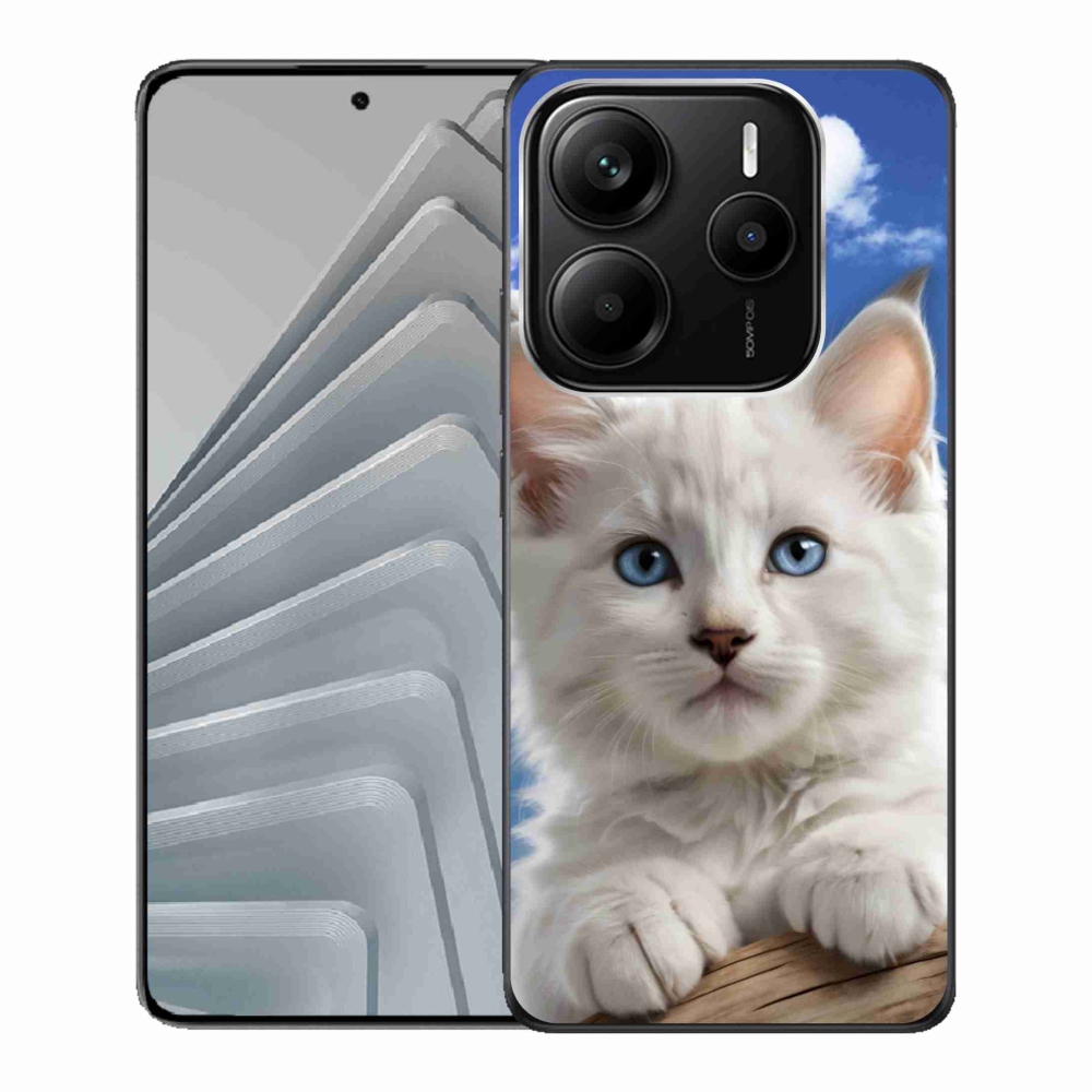 Gél borító mmCase a Xiaomi Redmi Note 14 5G-hez - cica és felhők