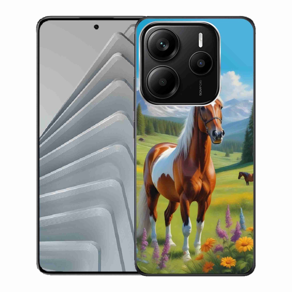 Gél borítás mmCase a Xiaomi Redmi Note 14 5G számára - ló a réten