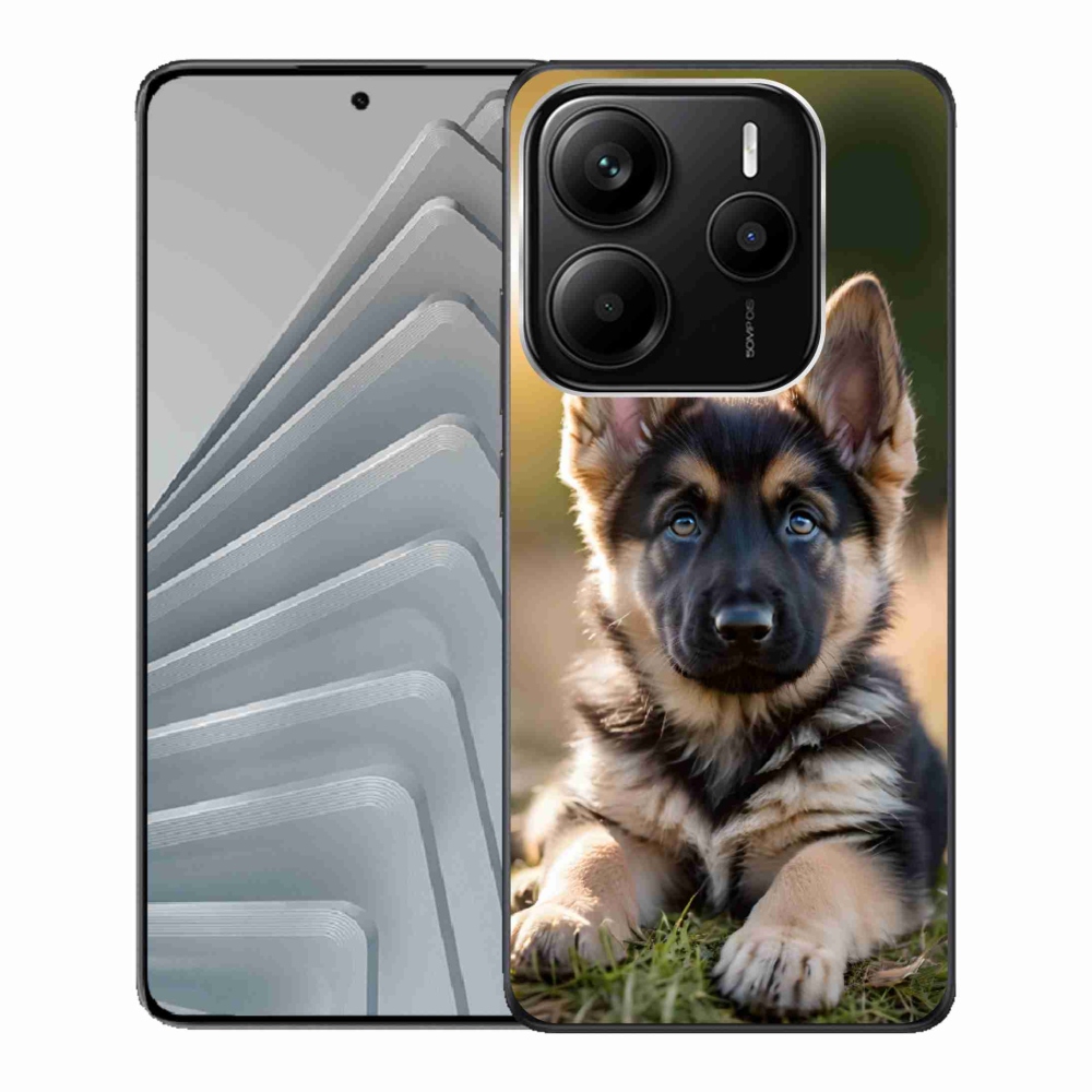 Gél borítás mmCase a Xiaomi Redmi Note 14 5G-hez - Német juhászkutya a természetben