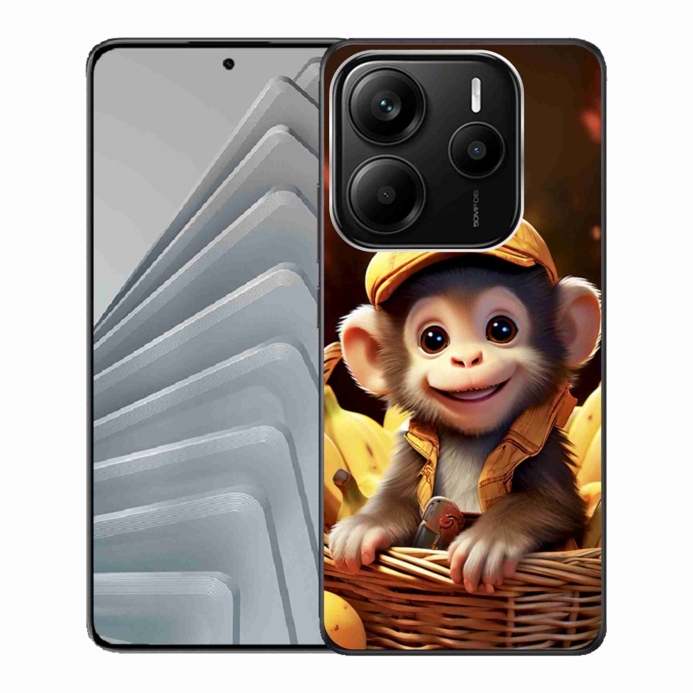 Gél borítás mmCase a Xiaomi Redmi Note 14 5G-hez - majom a kosárban