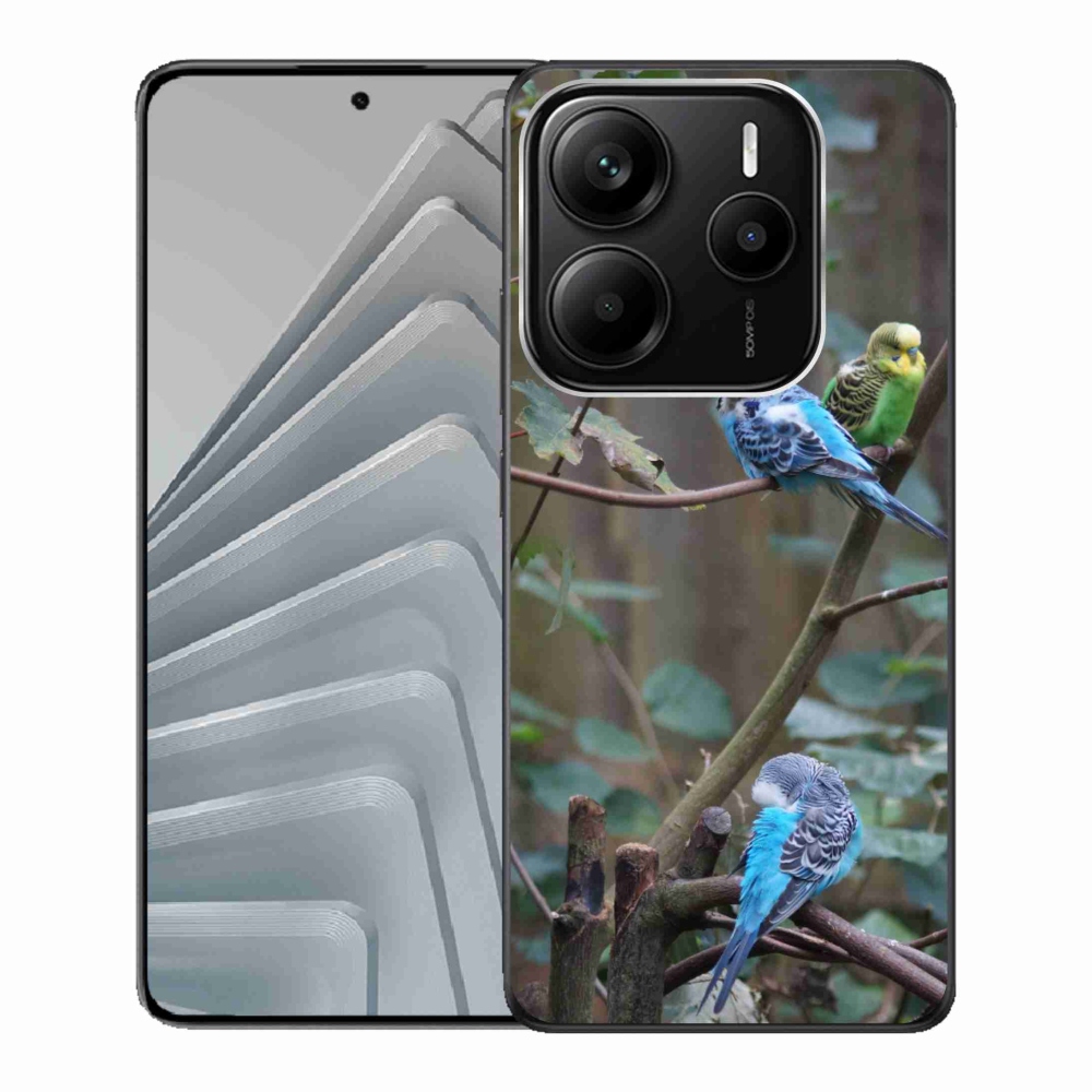 Gél borító mmCase a Xiaomi Redmi Note 14 5G számára - papagájok az ágon