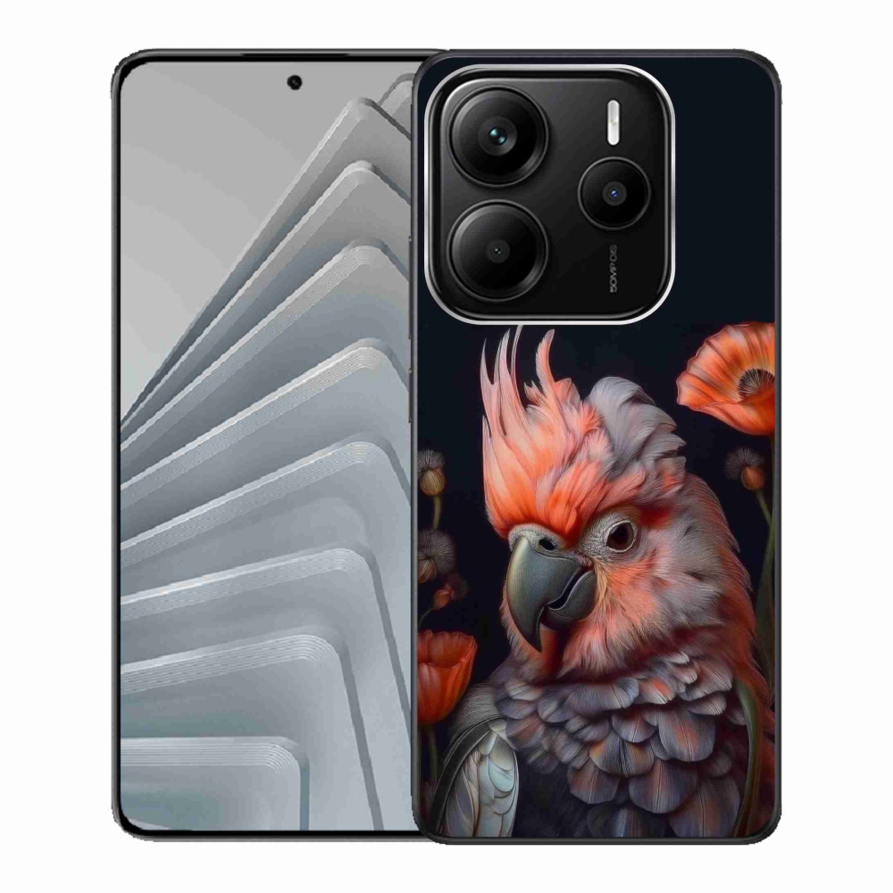 Gél borítás mmCase a Xiaomi Redmi Note 14 5G-hez - papagáj kakadu színekben