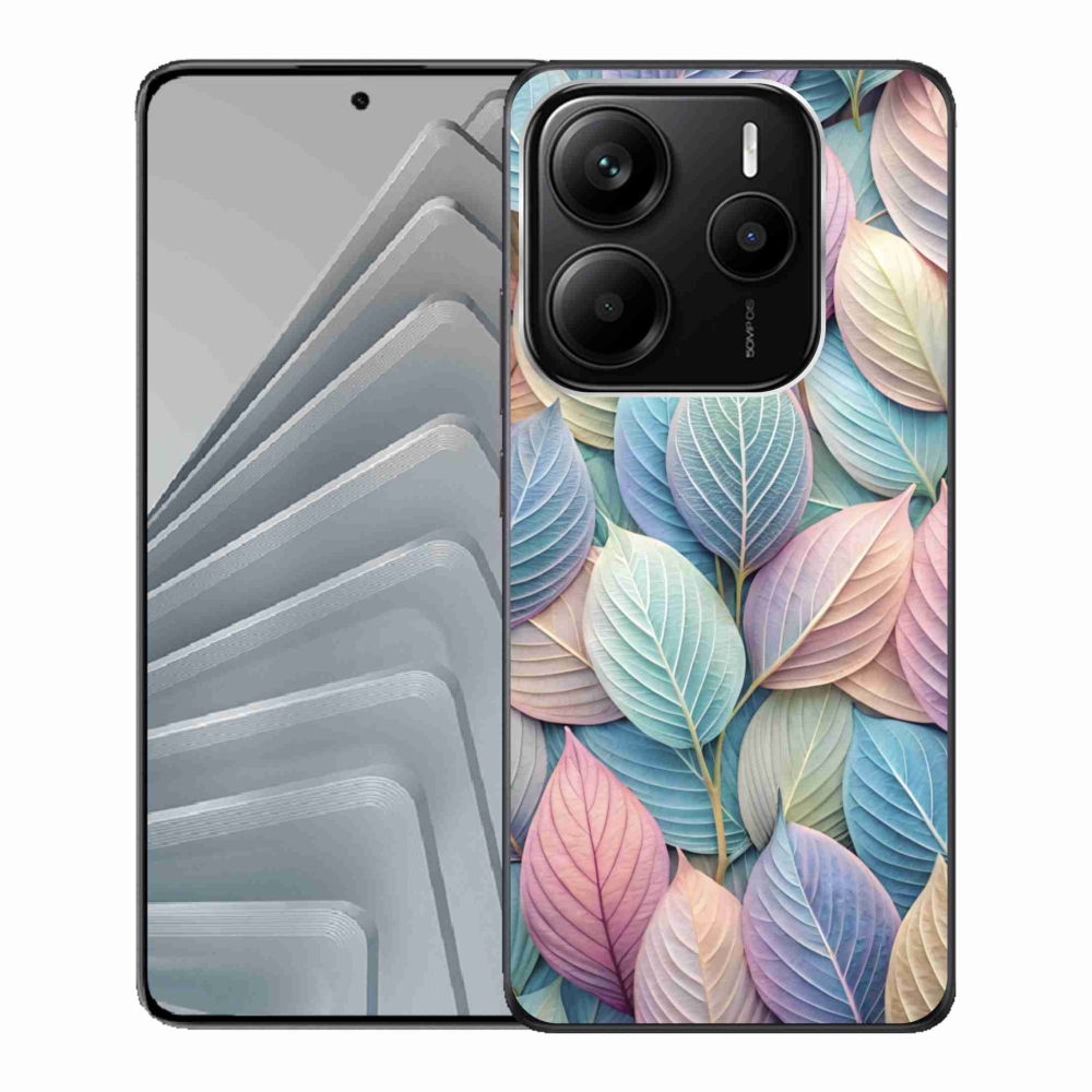 Gél borító mmCase a Xiaomi Redmi Note 14 5G-hez - pasztell levelek