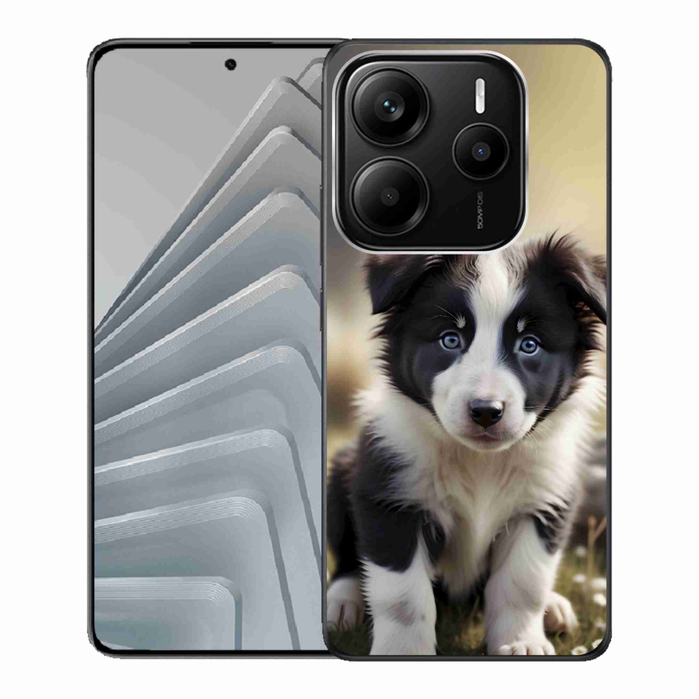 Gél borítás mmCase a Xiaomi Redmi Note 14 5G-hez - aranyos border collie