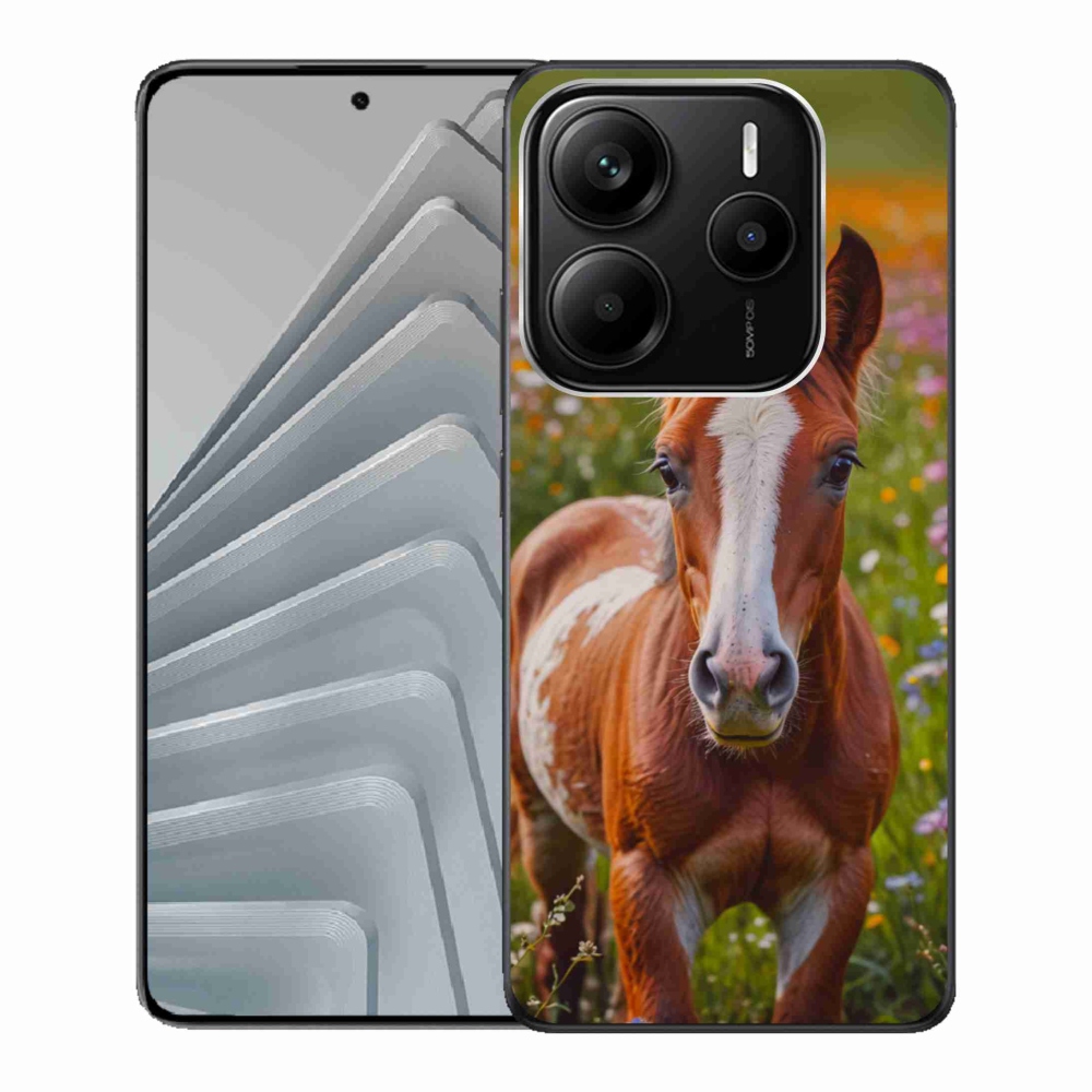Gél borítás mmCase a Xiaomi Redmi Note 14 5G számára - aranyos csikó