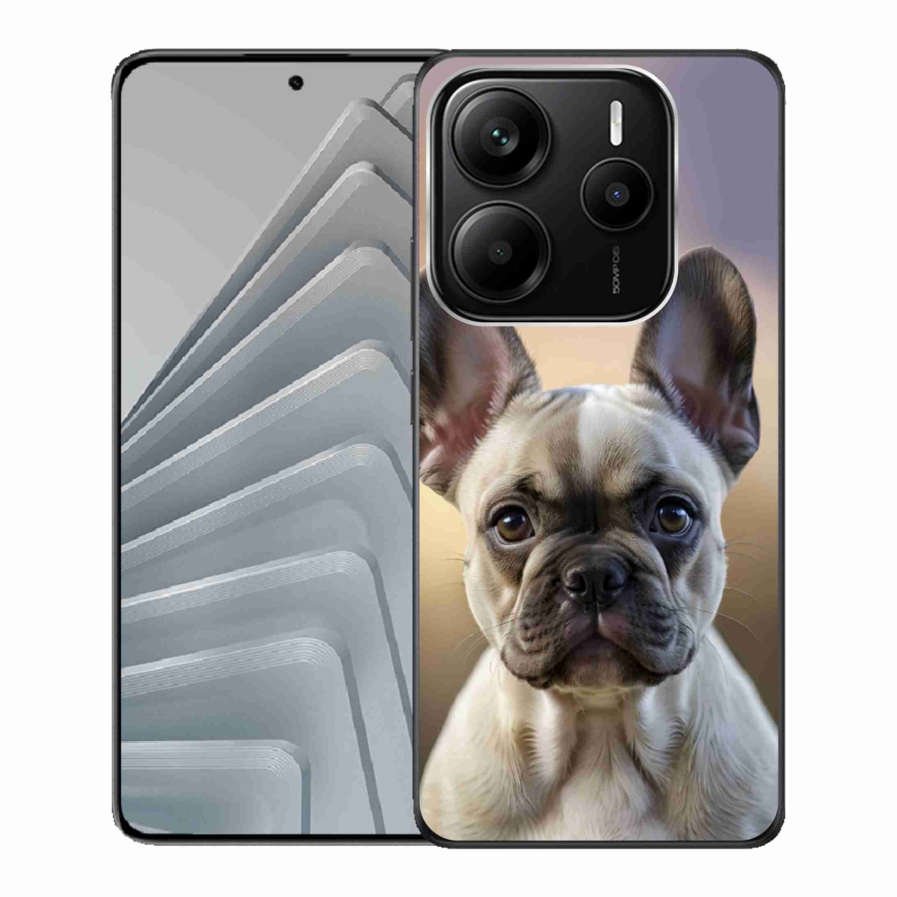 Gél borító mmCase a Xiaomi Redmi Note 14 5G-hez - aranyos francia bulldog