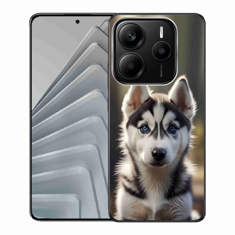 Gél borítás mmCase a Xiaomi Redmi Note 14 5G számára - aranyos szibériai husky