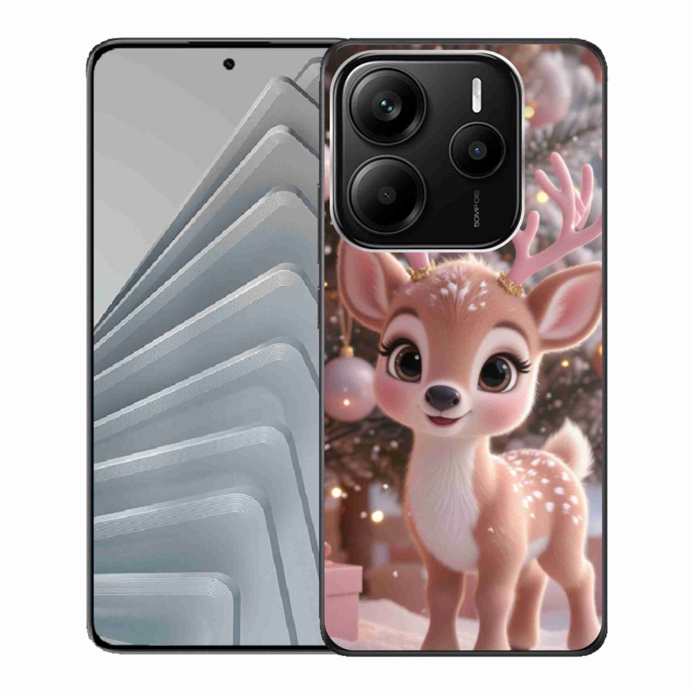 Gél borítás mmCase a Xiaomi Redmi Note 14 5G számára - aranyos rénszarvas