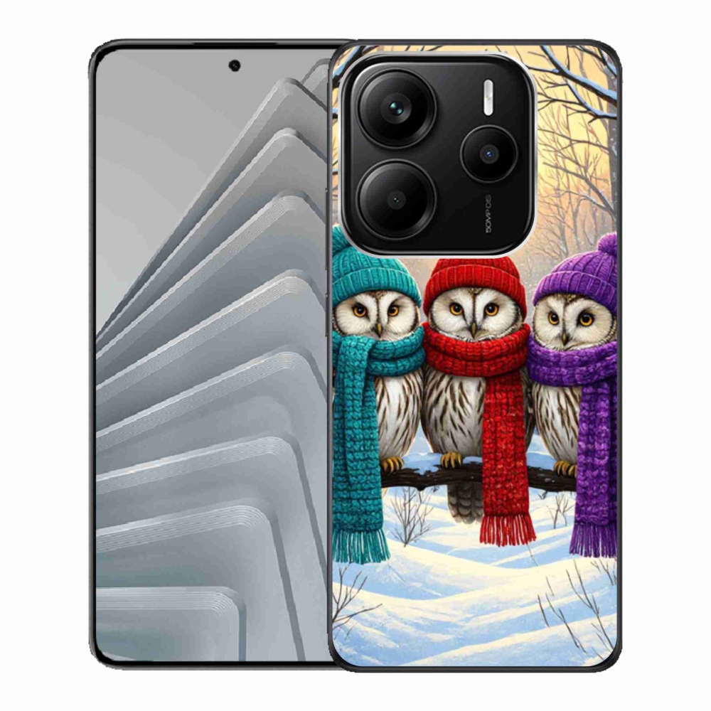 Gél borítás mmCase a Xiaomi Redmi Note 14 5G számára - bagoly barátok